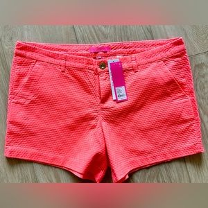 Lilly Pulitzer Callahan shorts Cayenne Coral NWT 16